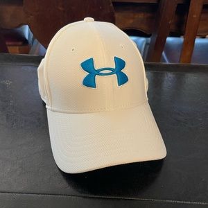 White & Blue Under Armour Men’s Hat